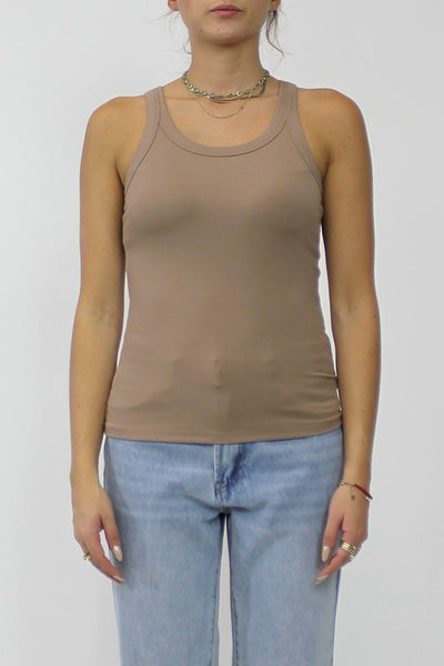 Scoop Neck Tank With Built-in Bra
