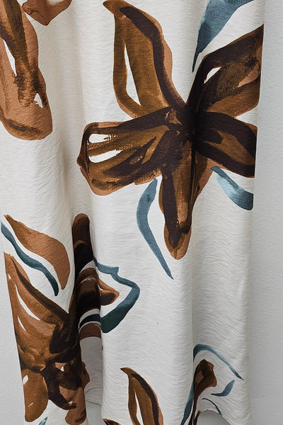 Printed Open Back Maxi Dress