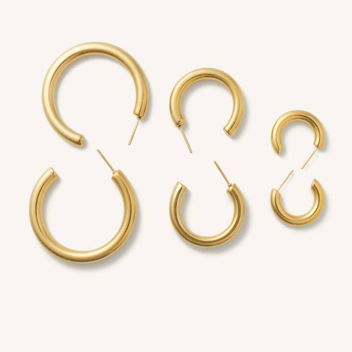 Rome Gold Tube Hoops