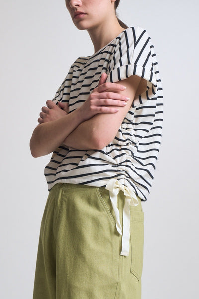 Stripe Drawstring Tee