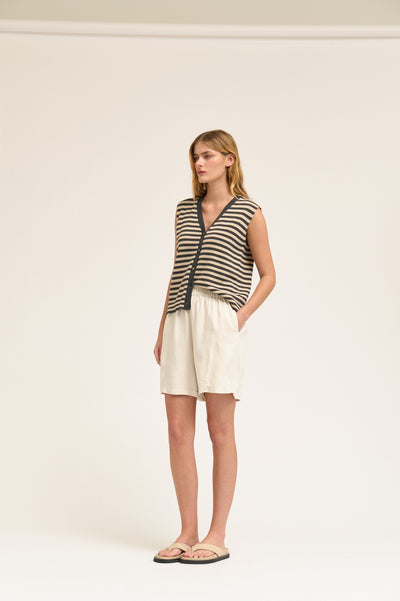 Seamed Tencel Shorts