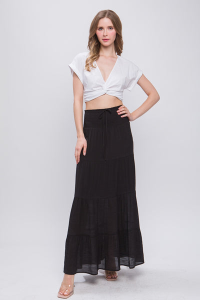 Smocked Maxi Skirt