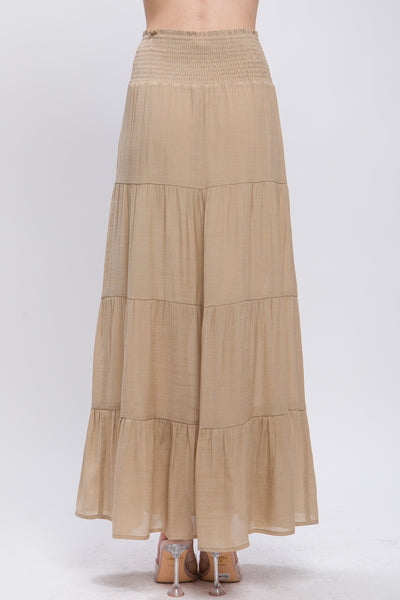 Smocked Maxi Skirt