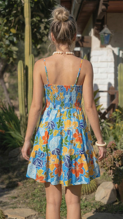 Printed Cut Out Mini Dress