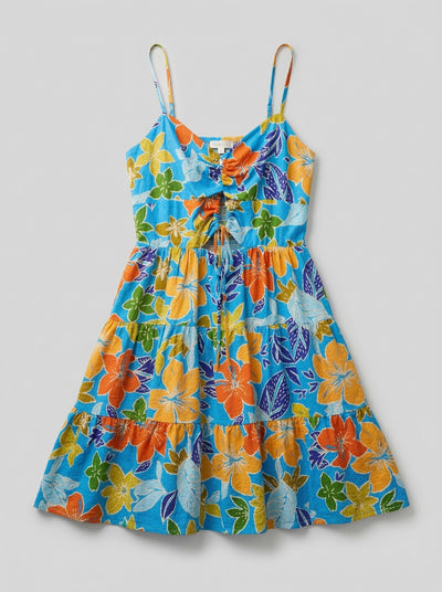 Printed Cut Out Mini Dress