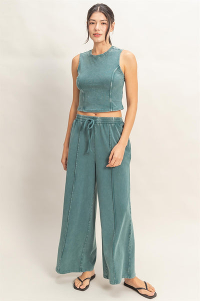 Mineral Washed Sleeveless Top