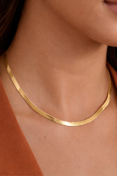 18k Gold Pvd Plated Waterproof Stainless Steel Necklace