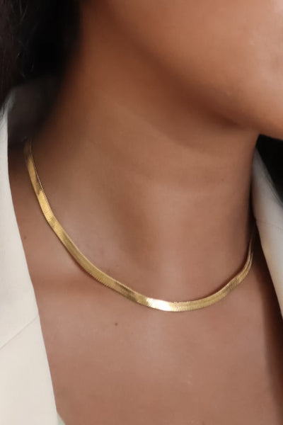 18k Gold Pvd Plated Waterproof Stainless Steel Necklace