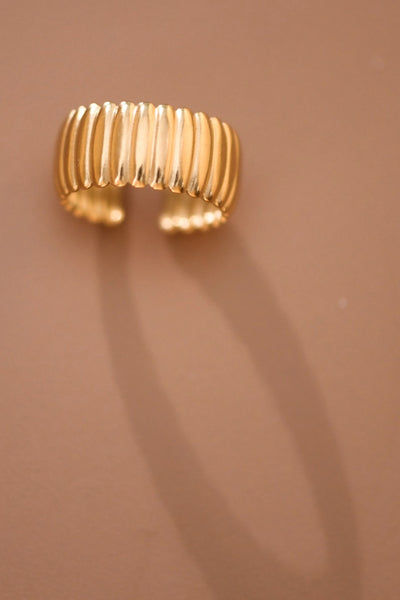 18k Gold Plated Waterproof Stainless Steel Adjustable Ring