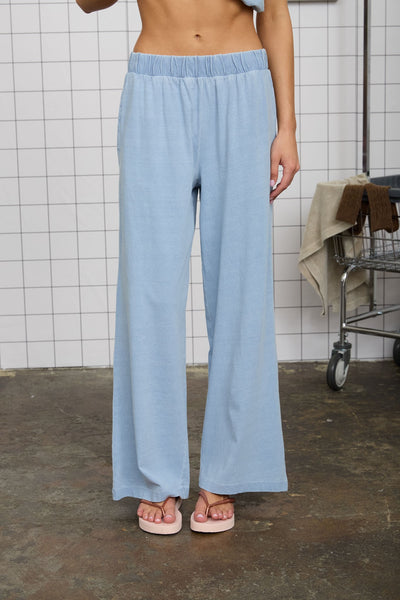 Elastic Waist Wide Leg Knit Lounge Pants