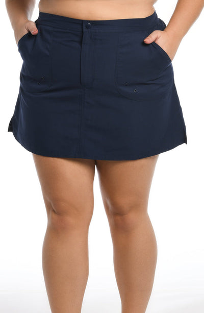 Solid Woven Boardskirt Bottom (Plus Size)