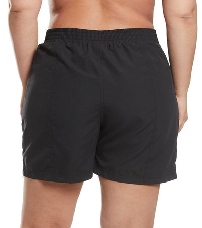 Solid Woven Long Board Short Bottom (Plus Size)