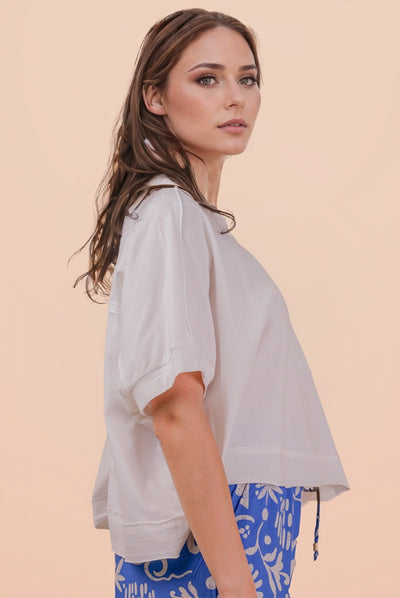 Mineral Washed Oversized Crop Comfy Knit Top