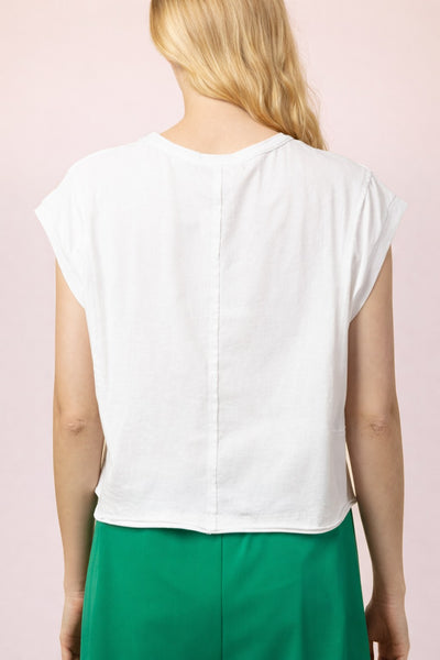 Mineral Washed Sleeveless Casual Knit Top