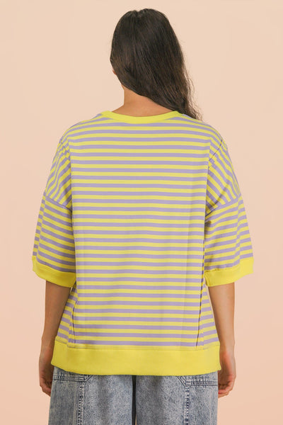 Oversized Stripe Casual Knit Top