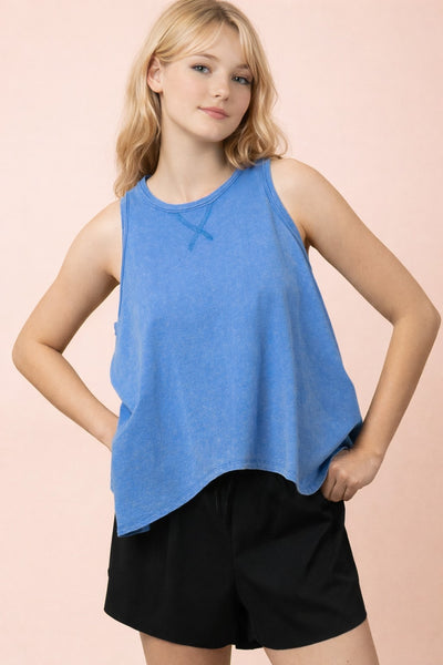 Mineral Washed Swing Knit Top