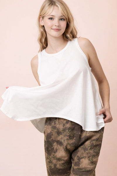 Mineral Washed Swing Knit Top