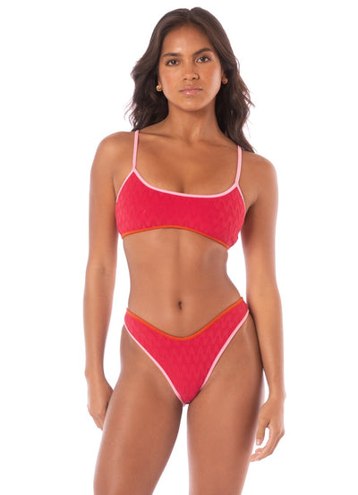 Apple Red Splendour Regular Rise Thin Side Bikini Bottom