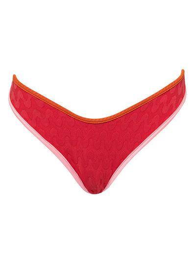 Apple Red Splendour Regular Rise Thin Side Bikini Bottom