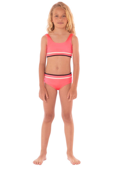 Cerise Retro Bikini Set Girls