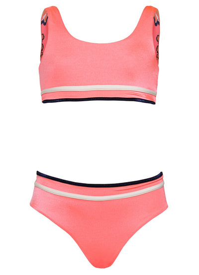 Cerise Retro Bikini Set Girls