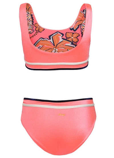 Cerise Retro Bikini Set Girls