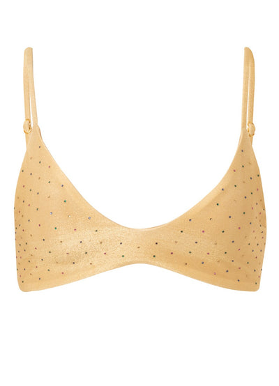 Creamy Gold Clarity Classic Bralette Bikini Top