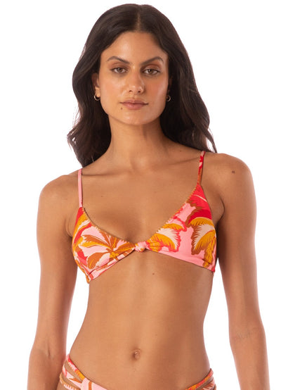 Pink Palms Sahara Fixed Triangle Bikini Top