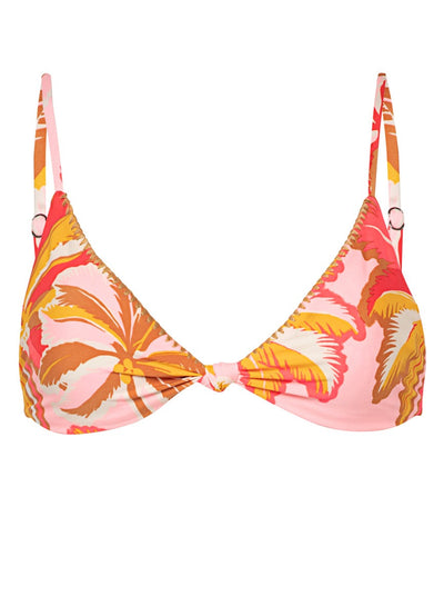Pink Palms Sahara Fixed Triangle Bikini Top