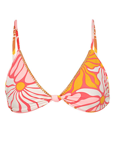 Pink Palms Sahara Fixed Triangle Bikini Top