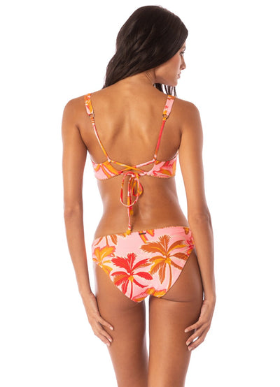 Pink Palms Victoria V Wire Bralette Bikini Top