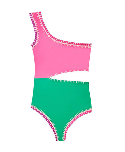 Kids Ireland Rainbow Embroidered Cut Out One Piece