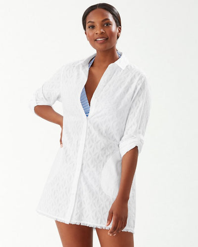 COTTON CLIP JACQUARD BF SHIRT