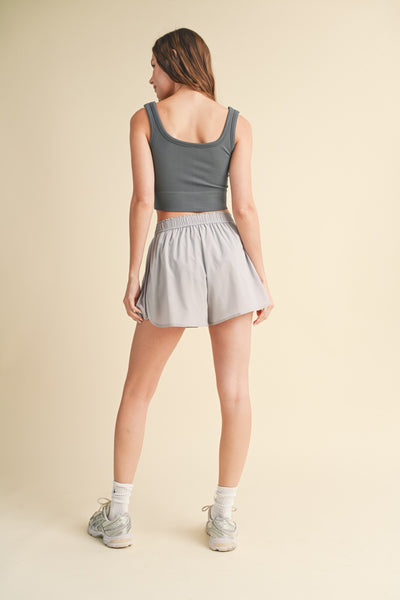 CHEVRON RIBBED SEAMLESS PADDED BRALETTE