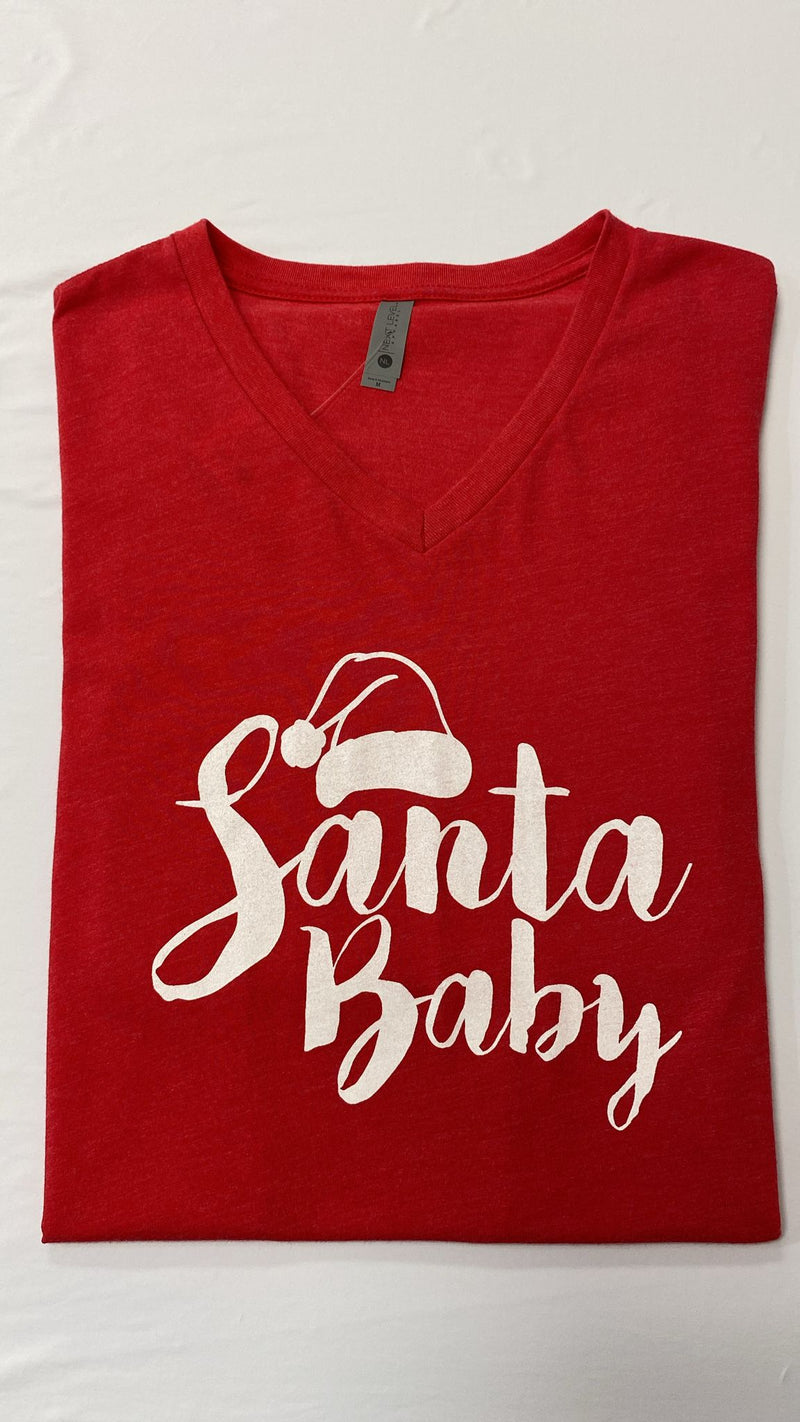 Santa Baby Vneck Tee