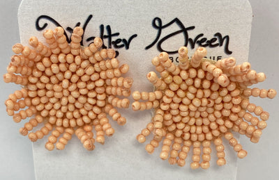 Beaded Burst Post Earrings