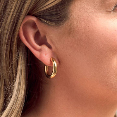 Rome Gold Tube Hoops