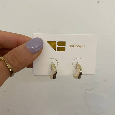 Roxy Hexagon Huggies