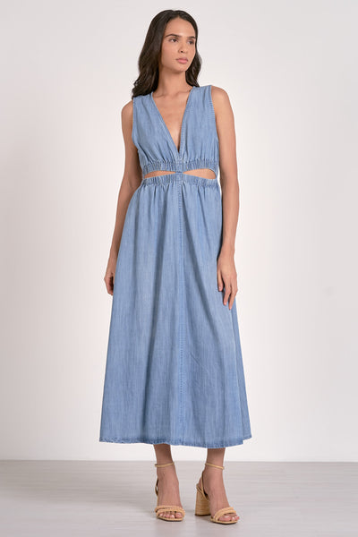 Dress Midi Slvless Cut