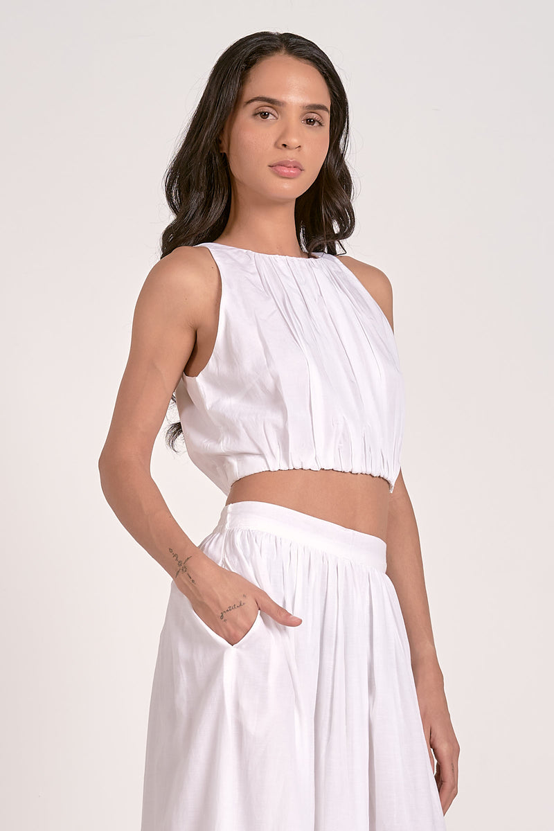 Top Halter Elastic Btn