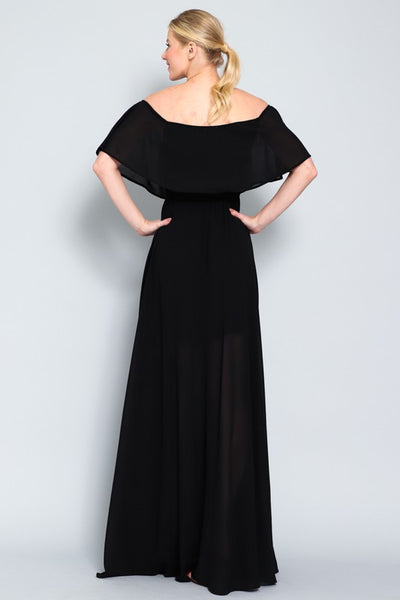 Off Shoulder Ruffled Top Maxi Dress
