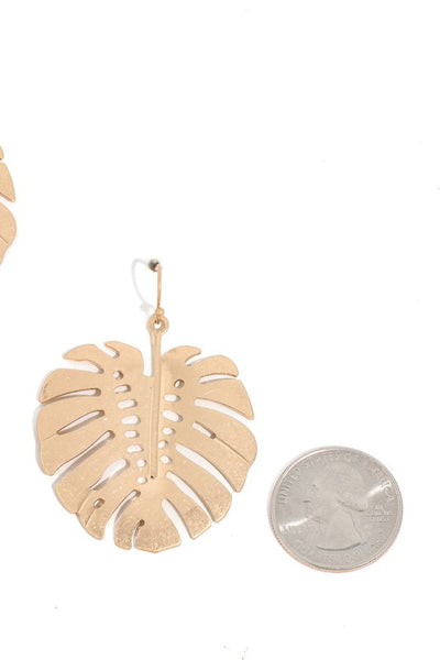 Monstera Leaf Patterned Earrings