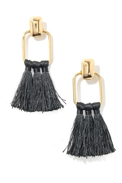 Triple Tassel Dangle Earrings
