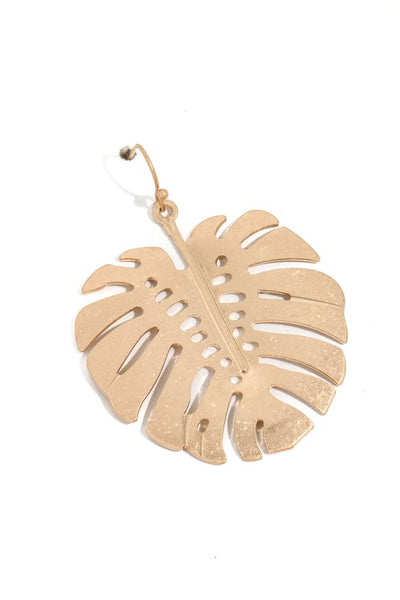 Monstera Leaf Patterned Earrings