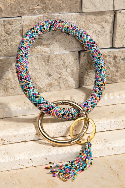 Beaded Key Ring Bracelet