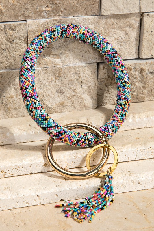 Beaded Key Ring Bracelet