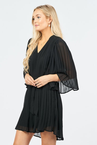 Pleated Mini Dress