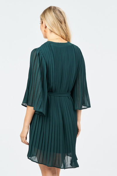 Pleated Mini Dress