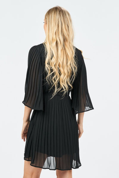 Pleated Mini Dress