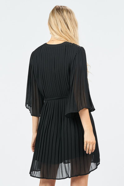Pleated Mini Dress